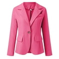 thumbnail image 5 of Rrunsv Casual Blazers for Women Long Sleeve Suit Coat Regular Fit Work Office Business Formal Suit Jackets Ladies Autumn Winter Outwear Hot Pink,3XL, 5 of 5