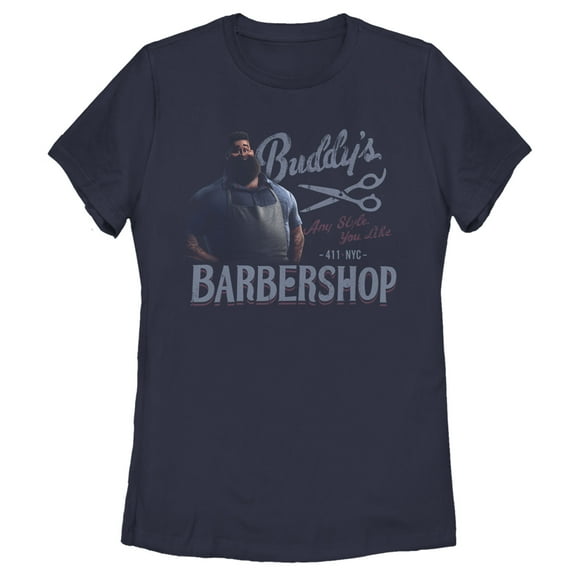 Women's Soul Buddy's Barbershop  Graphic Tee Navy Blue X Large