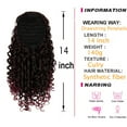 thumbnail image 5 of SHCKE Curly Drawstring Ponytail Extensions Clip in Afro Hair Extension 14 Inch Synthetic Hairpiece for Women, 5 of 5