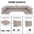 thumbnail image 4 of SDJPOI14 Piece Outdoor Replacement Cushion Set, Water-Repellent Sectional Cushion for Patio Furniture, Couch Coushions for 6-Seat Wicker Conversation Sets, 4 of 7