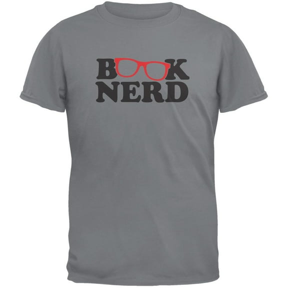 book nerd storm grey adult t-shirt