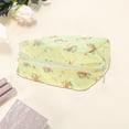 thumbnail image 3 of Unique Bargains 1 Pc Floral Quilting Makeup Bag for Travel Vacation Yellow Orange Polyester, 3 of 4