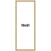 19x51 Frame Beige Real Wood Picture Frame Width 1.25 inches | Interior Frame Depth 0.5 inches |