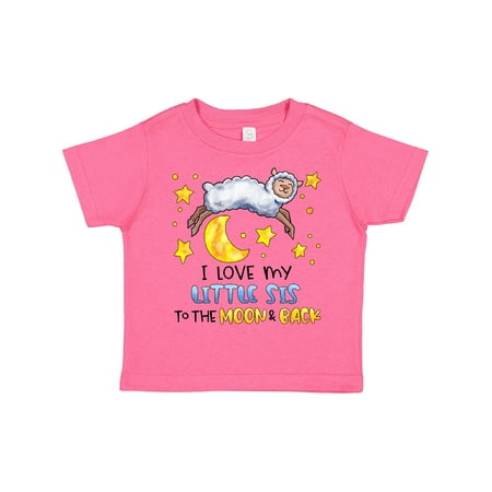 

Inktastic I Love My Little Sis to the Moon and Back Cute Sheep Gift Toddler Boy or Toddler Girl T-Shirt