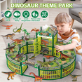 thumbnail image 2 of LINXUXIE 215PCS Dinosaur House Play Set, Dinosaur Theme Park with 36 Realistic Dinos and Large Battle Cage, Dinosaur Toy for 1-3 3-5 5-8 Year Old, 2 of 7