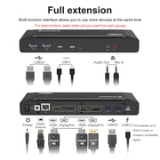 WAVLINK USB-C Dual 4K Laptop Docking Station with 100W Power Adapter for New MacBook Neo