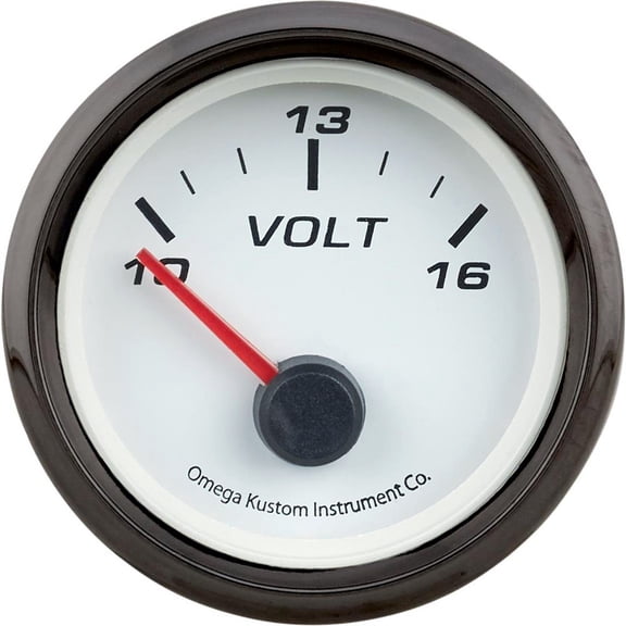Performance Series Volt Gauge, White, 2"