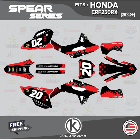 Kalair GFX Graphics Kit for Honda CRF250RX (2022+) Spear Series Kalair GFX Graphics Kit for Honda CRF250RX (2022+) Spear Series