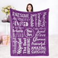 thumbnail image 1 of LHSHID Get Well Soon Gifts for Women Inspirational Gifts for Women Couragement Compassion Purple Throw Blanket Warm Hugs Gifts for Women Friend Mom Wife Daughter Sister Colleague 30x40in, 1 of 5
