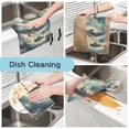 thumbnail image 2 of Yayeee 6 Pack Kitchen Dish Cloths for Washing Dishes Soft Absorbent Microfiber Towels, Beige Floating Whale, 2 of 9