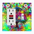 thumbnail image 1 of Metal Light Switch Plate Outlet Cover (Flower Tree - Single Rocker Single Toggle), 1 of 2