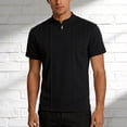 thumbnail image 2 of Yuncity Mens Tshirts Plus Size Crew Neck Short Sleeve Solid Color Summer Relaxed Outdoor Daily Wear Men's Tees Size L Black, 2 of 4