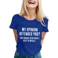 thumbnail image 1 of Camiseta con estampado sarcástico para mujer - Camiseta informal de manga corta con frases divertidas, 1 of 5