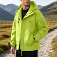 thumbnail image 3 of Jessboyy Mens Windbreaker Jacket with Hood Long Sleeve Rain Shell Jackets with Pockets Waterproof Windproof Outdoor Jacket Green,XXXL, 3 of 7