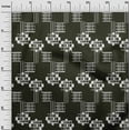 thumbnail image 2 of oneOone Silk Tabby Fabric Geometric Kasuri Print Fabric BTY 42 Inch Wide, 2 of 4
