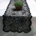 thumbnail image 1 of Cheers.US 2Pcs 183x33cm Halloween Table Runner, Black Lace Spider Web Table Runner for Halloween Table Decoration, Dinner Party Scary Nights Supplies, 1 of 7