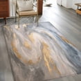 thumbnail image 3 of Yellow Grey Ombre Large Area Rugs for Bedroom Living Room, Soft Non Slip Carpet Bedside Rug, Modern Marble Ink Painting Abstract Rectangle Floor Cover Kitchen Accent Rug 2.7'x5' for Office, 3 of 9
