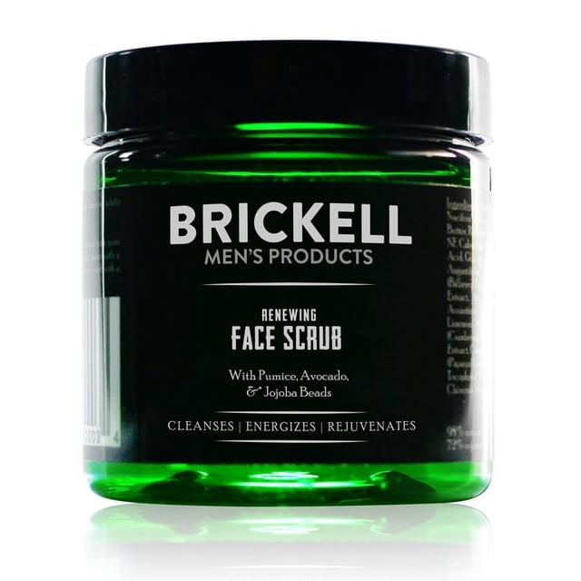 Exfoliante facial Brickell para hombre, renovador, natural y orgánico, 120 ml