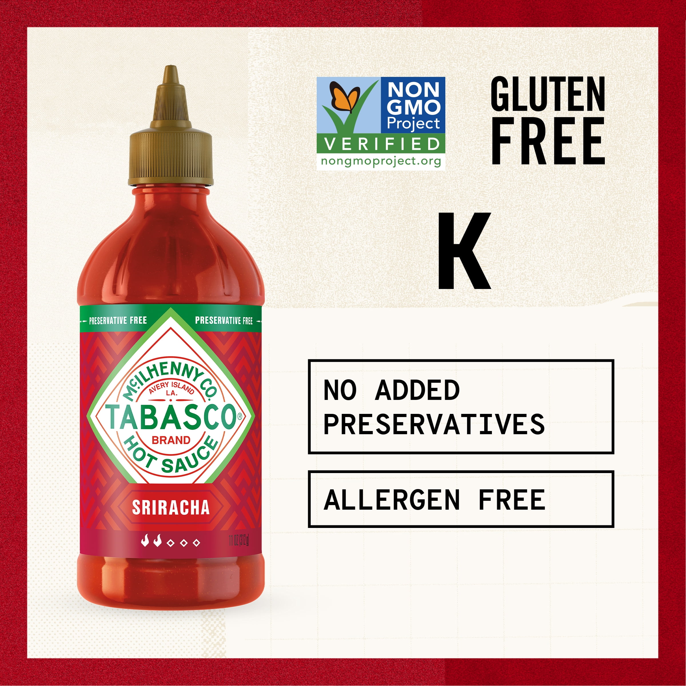 (2 pack) Tabasco Sriracha Sauce 11 oz