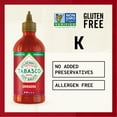 thumbnail image 6 of Tabasco Sriracha Sauce, 11 oz Regular Squeezable Plastic Bottle, Gluten Free, 6 of 9