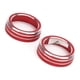 thumbnail image 4 of Ajuste De La Perilla Del Interruptor De CA, Anillos De La Perilla Del Controlador De Clima Brillante 2PCS Reemplazo Rojo Para Civic 10th Gen Todos Los Modelos 2016-2019 Para ANGGREK Climate Controller Knob Rings, 4 of 8