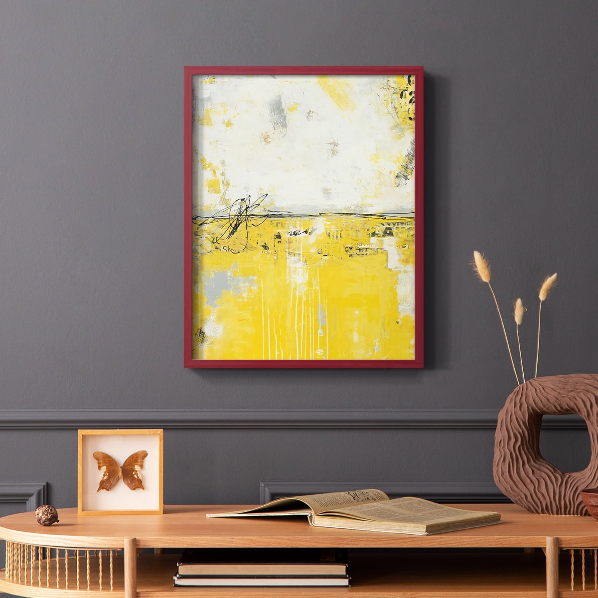 Yellow Bound Framed Print - Solid Wood in Single Picture Frame Solid Wood 2 Framed Print