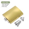 thumbnail image 3 of Uxcell 8oz Stainless Steel Hip Flask Set with Cup Funnel for Camping Hiking Outdoor Activity, Gold, 3 of 6
