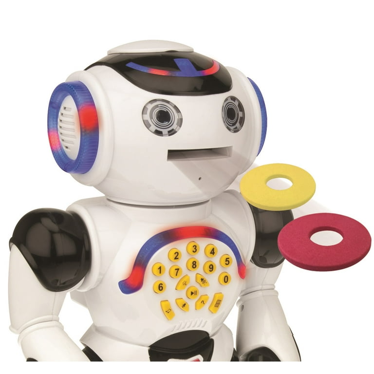  LEXIBOOK Powerman Max, Remote Control Walking Talking Toy Robot  STEM Programmable, Dances, Sings, Tells 10,000 Stories, 300+ Learning Quiz,  Shooting Discs and Voice Repeat for Kids 4+ ROB80US : Toys & Games