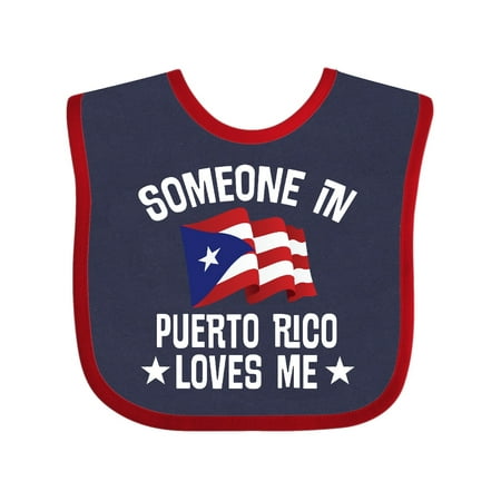 

Inktastic Someone in Puerto Rico Loves Me Gift Baby Boy or Baby Girl Bib