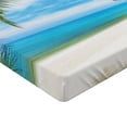 thumbnail image 2 of Ambesonne Tree Fitted Sheet, Shadow Shade of Palms, Twin XL Size, Pale Green Pale Blue, 2 of 3