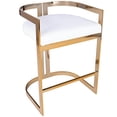 thumbnail image 1 of Butler Specialty Clarence Faux Leather Counter Stool In Gold And White, 1 of 5