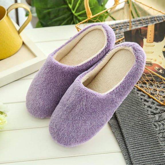 Apmemiss Womens Slippers Clearance Couple Women Warm Slippers Home Shoes and Winter Indoor Soft Soled Slipper Mom Birthday Gifts