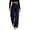 A52-Navy, variant on Sokhug High Waist Wide Leg Jogger Pants for Women Elastic V‑Shaped Waistband Loose Casual Trousers with Side Pockets Yoga Sport Lounge Daily Wear