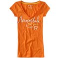 thumbnail image 1 of Aeropostale Womens V-Neck Sleeve Est 87 Graphic T-Shirt, naranja, grande, 1 of 1