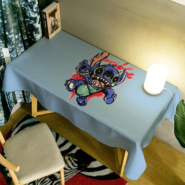 Disney Lilo & Stitch Animation Peripherals Cartoon Male and Female Student Desk Table Cloth Creative Kawaii Room Decoration
