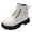 White, variant on LUOGENLI Girls Cowboy Boots Size 13 Children Shoes Heel Ankle Boots Comfortable Soft Sole Casual Boots Girls Cowboy Boots Size 5 Youth Kids Hiking Boots Size 4 Big Kid Black 7-8 Years