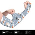 thumbnail image 3 of Lsque Happy Snowmen Snowfall Cooling Arm Sleeves for Men & Women -Compression Sleeves to Cover Arms for Working,Sun Sleeves for UV Protection,Breathable, Moisture-Wicking, 3 of 8