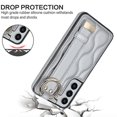 thumbnail image 2 of Funda de PU con anillo de cobertura total antideslizante para Samsung Galaxy S22 con pulsera, 2 of 5