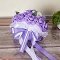 thumbnail image 6 of Clearance Artificial flowers under $5,Artificial And Dried Flower Colors Bridal Bouquet Ribbon Wedding Bouquet Bride Holding Flower PE Rose Bridesmaid Wedding Foam Flowers Rose, 6 of 9