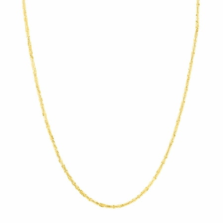Just Gold 18-inch Criss-Cross Chain Necklace in 14kt Gold