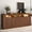 Walnut, variant on 70" Wide Fluted Sideboard Buffet Cabinet with RGB LED Lights, Modern Wood Credenza with Adjustable Shelves, Power Outlet, Wood Credenza Storage Cabinet for Kitchen Dining Room