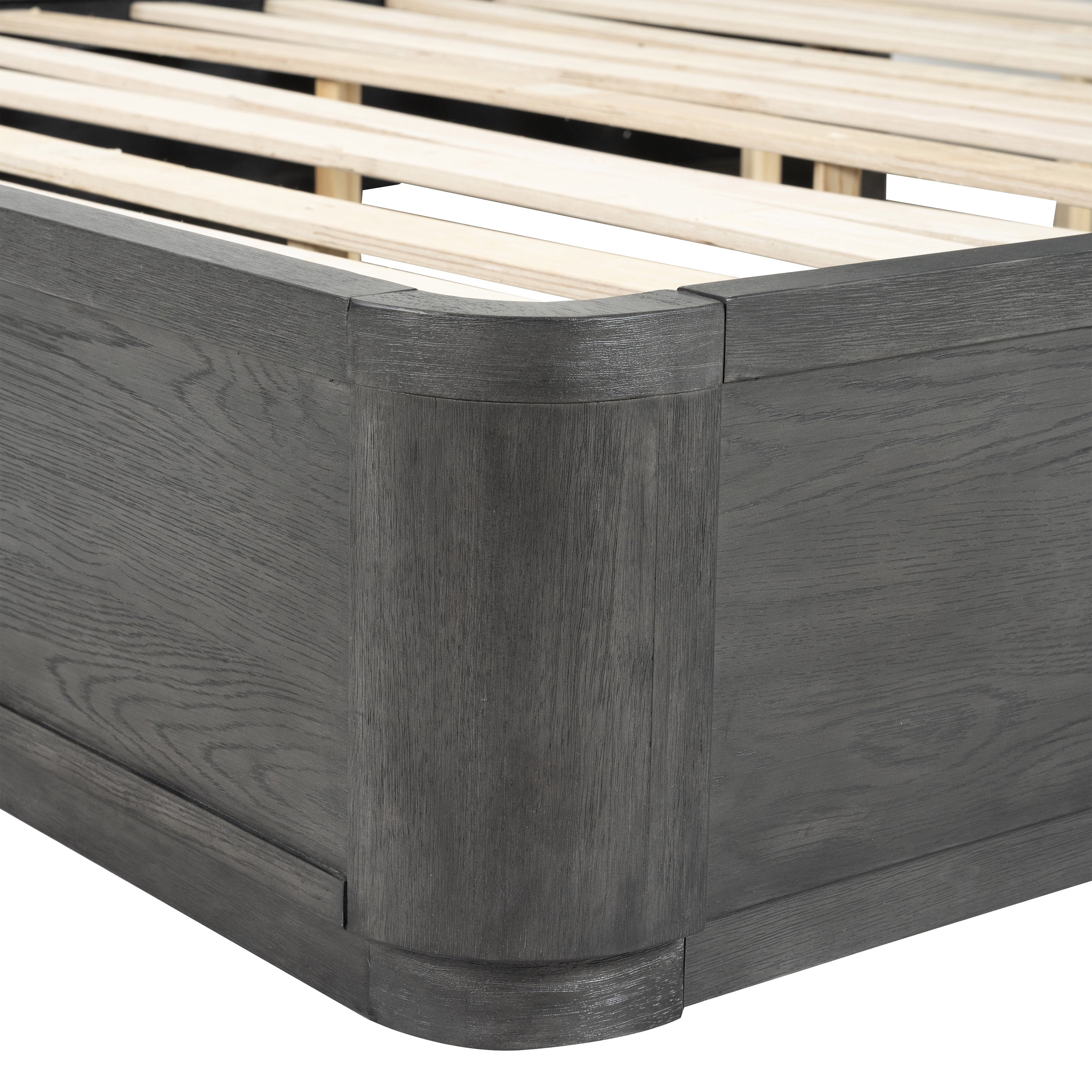Furniture of America Cheri Solid Wood Adult Platform Bed, Queen, Ash Gray