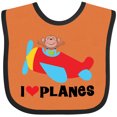 thumbnail image 3 of Inktastic Airplane I Love Planes Boys Baby Bib, 3 of 4