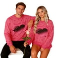 thumbnail image 2 of Mifsaly Valentine's Day Couple Matching Weatshirts Hearts Print Long Sleeve Shirts Oversized Cotton Tshirts Wife Girlfriend Gifts Hoodie Funny Festival Unisex Clothes, 2 of 9