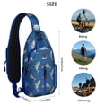 thumbnail image 4 of Crossbody Sling Backpack for Women Men Cartoons Sharks Shoulder Sling Crossbody Casual Chest Bag for Travel Sports Running Hiking, 4 of 5