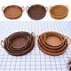 thumbnail image 5 of Cateissary Bandeja tejida hecha a mano, bandejas de almacenamiento con asa, de fruta, cesta de almacenamiento de aperitivos de cocina para Decoración del hogar Goma de flor negra 30 cm * 4.5 cm, 5 of 6