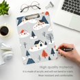 thumbnail image 3 of FORMRS Acrylic Clipboard with Low Profile Clip Standard A4 Letter Size, 12.5" x 9", Cartoon Blue Houses, 3 of 8