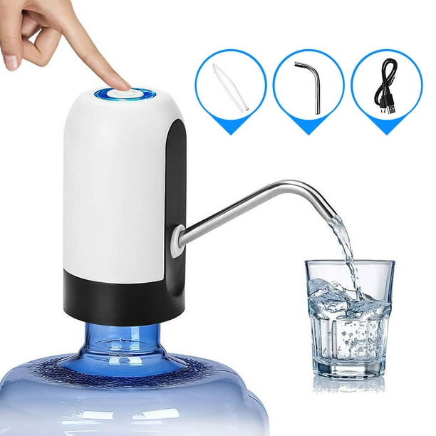 Pompe à bouteille d'eau électrique, distributeur d'eau potable automatique  à chargement USB, interrupteur de bouteille d'eau portable pour bouteille  universelle de 2 à 5 gallons, pour la maison, le bureau, les voyages