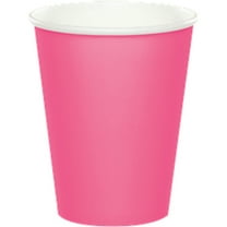 Party Central Disposable Paper Drinking Party Tumbler Cups - 9oz. - Cotton Candy Pink - Club Pack of
