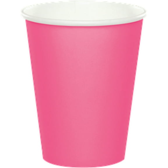 Party Central Disposable Paper Drinking Party Tumbler Cups - 9oz. - Cotton Candy Pink - Club Pack of